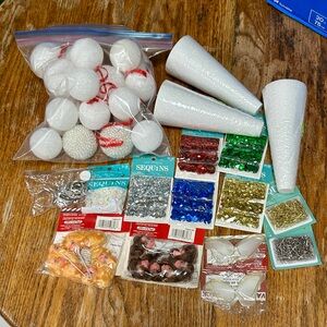 Sequin, Doll Heads, Foam Shape Crafting Lot